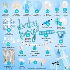 img 1 attached to НАБОР Baby Shower украшений для мальчика - Полные Детские коробки с буквами - Украшения для вечеринки Baby Shower мальчика - Голубые Украшения для Baby Shower мальчика