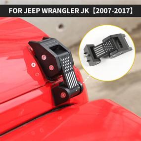 img 1 attached to Voodonala For Jeep JK US Flag Stainless Steel Hood Catch Latches For 2007-2017 Jeep Wrangler JK JKU