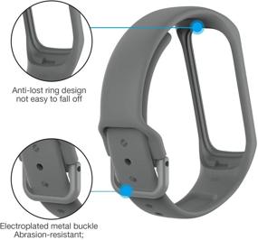 img 3 attached to 📱 Enhance Your Samsung Galaxy Fit2 Experience with 3 Pack Bands - Stylish and Comfortable Silicone Replacement Straps for Women and Men