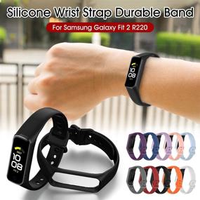 img 2 attached to 📱 Enhance Your Samsung Galaxy Fit2 Experience with 3 Pack Bands - Stylish and Comfortable Silicone Replacement Straps for Women and Men