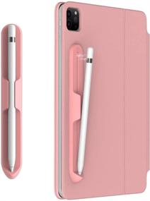 img 4 attached to 💖 LOVE MEI Silicone Apple Pencil Holder Sticker - Removable Magnetic Attach Accessory for iPad Stylus Pens (Pink)