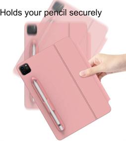 img 1 attached to 💖 LOVE MEI Silicone Apple Pencil Holder Sticker - Removable Magnetic Attach Accessory for iPad Stylus Pens (Pink)