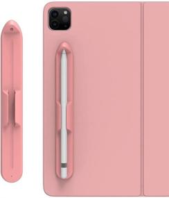 img 3 attached to 💖 LOVE MEI Silicone Apple Pencil Holder Sticker - Removable Magnetic Attach Accessory for iPad Stylus Pens (Pink)