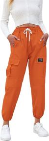 img 2 attached to SANGTREE Jogger Multi Pocket Elastic Drawstrings Girls' Clothing and Pants & Capris