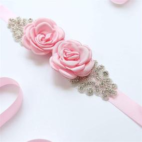 img 2 attached to Rhinestone Bridesmaid Maternity Flowergirls XW001 White Women's Accessories