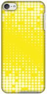 amzer slim designer snap on hard shell case back cover with screen care kit for ipod touch 6th gen - carbon fibre redux cyber yellow 10 logo
