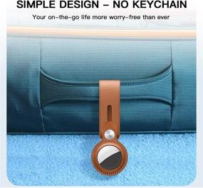 img 2 attached to 🔒 Premium AICase AirTag Leather Loop Holder: Protect and Track Pets, Keys, Luggage, Backpacks with Apple New Air Tag 2021