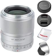 📷 viltrox 33mm f1.4 x-mount lens: auto focus, compatible with fuji x-t3 x-t2 x-h1 x20 x-t30 x-t20 (silver) logo