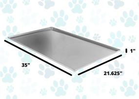 img 2 attached to 🐶 Chew-Proof Metal Dog Crate Tray | Leakproof Replacement Pan Liner by Red Hound Auto