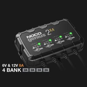 img 3 attached to 🔋 NOCO GENIUS2X4 Smart Charger: 4-Bank, 8-Amp (2-Amp Per Bank), Fully-Automatic Battery Charger & Maintainer for 6V and 12V Batteries. Includes Trickle Charging, Desulfator, and Temperature Compensation