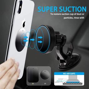 img 1 attached to 📱 Sancore Car Phone Mount Magnetic - Universal Holder for iPhone 11 Pro X XS Max XR, Galaxy Note10 9 8 S10 & All Phones: Windshield & Dashboard Fit