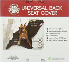 img 1 attached to 🚗 Waterproof Back Seat Cover in Black by Majestic Pet Products - Universal Fit