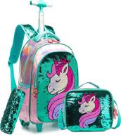 rolling backpack рюкзаки unicorn reversible логотип