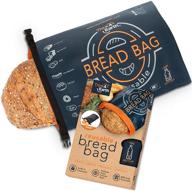 🍞 think4earth linen bread bag - reusable freezer bread bag for homemade bread maker gift giving - bread container for sourdough loafs storage, large bread bags with double lining for homemade bread логотип