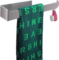 convenient hand towel holder: adhesive towel rack, no drilling, stick-on wall, strong self adhesive bath towel bars, stainless steel logo