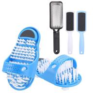 ultimate foot scrubber set - 2-foot floor cleanser 🦶 and 3-foot file for effective dead skin/callus removal in the shower logo