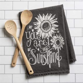 img 1 attached to 🌞 Примитивы от Кэти, Кухонное полотенце с крейдой, 28 дюймов x 28 дюймов, Ты - мое солнце