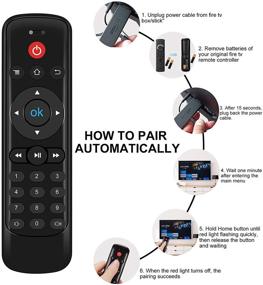 img 1 attached to 📺 Fire TV Device Remote Replacement for Firestick 4K, Fire Cube with IR Learning, Fire TV Lite Compatible - Programmable Buttons for Power & Volume Control (No Voice Function)