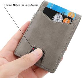 img 1 attached to 👔 Genuine Leather Men's Accessories: Minimalist Wallets, Card Cases & Money Organizers with Blocking Features