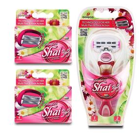 img 4 attached to 🪒 Dorco Shai 6 - Value Pack Shaving System with 10 Cartridges + 1 Handle - Six Blade Razor