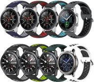 📱 премиум 8pack заменяемые ремешки для samsung galaxy watch 46мм, gear s3 и garmin vivoactive 4 - 22мм дышащие силиконовые ремни логотип