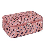 large leopard print makeup bag - travel cosmetic organizer for women and girls logo