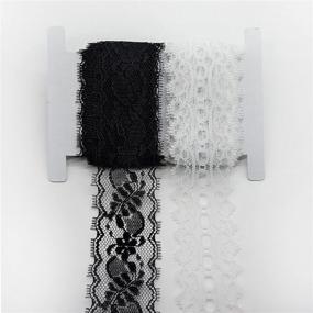 img 2 attached to Versatile Black and White Lace Ribbon 🎀 Set - 6 Yards Total from CT CRAFT LLC