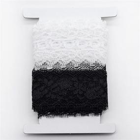 img 3 attached to Versatile Black and White Lace Ribbon 🎀 Set - 6 Yards Total from CT CRAFT LLC