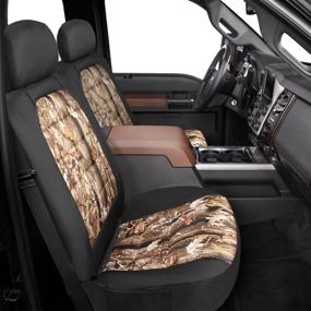 img 3 attached to 🚗 Enhance Your Drive with Pilot Automotive SC-5025E Black 10-Piece Camo Mesh Seat Cover