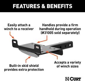 img 2 attached to 🚚 Enhance Towing Efficiency with CURT 31010 Trailer Hitch Winch Mount for 2-Inch Receiver