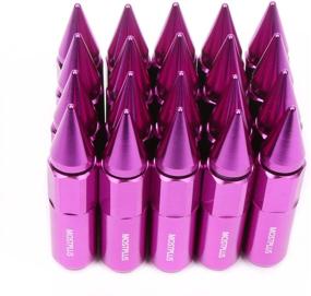 img 1 attached to Extended Pack of 20 Purple MostPlus Racing Wheel Spiked Lug Nuts, 60mm M12X1.5 Size