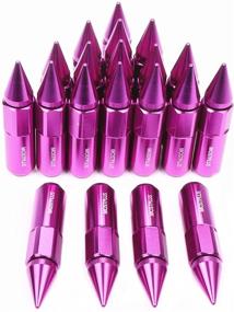 img 3 attached to Extended Pack of 20 Purple MostPlus Racing Wheel Spiked Lug Nuts, 60mm M12X1.5 Size