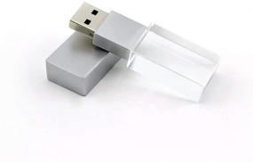 img 4 attached to 💎 HOPAS Серебро 32 ГБ Оригинальная USB-флешка - хрустально прозрачный прямоугольник, свадебный подарок флешка.