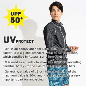 img 2 attached to 👕 Stay Protected in Style with Actleis Men's Long Sleeve Zip Rash Guard: UPF50+ UV Sun Protection for Swimming, Running, and Fishing