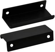 🔲 lc lictop 80mm/3.15" black mount finger edge pull concealed handle (6pcs) – ideal for home kitchen door drawer cabinet logo