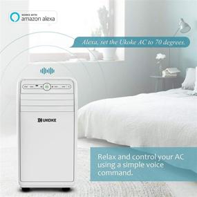 img 2 attached to 🌬️ Ukoke USPC01W Smart WiFi Portable Air Conditioner: Alexa & Mobile App Control, 12000BTU, 4-in-1 AC Unit (Cool, Heat, Dehumidifier & Fan), 400 Sq. ft Coverage, White