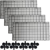 🐠 tihood aquarium divider tray: plastic grid egg crate diffuser & fish tank filter isolation, with 8pcs sucker clip logo