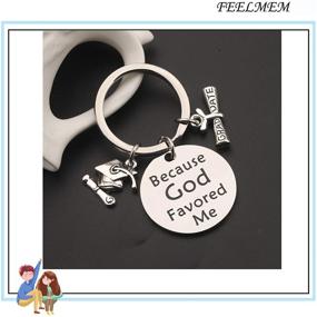 img 2 attached to 🎓 FEELMEM Graduation Cap Keychain: A Meaningful Gift for Graduates, Celebrating Divine Favor