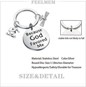 img 3 attached to 🎓 FEELMEM Graduation Cap Keychain: A Meaningful Gift for Graduates, Celebrating Divine Favor