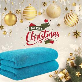 img 3 attached to 🛀 Premium Aqua Blue Turkish Bath Sheet Towel - American Bath Towels, Soft & Absorbent, Oversized 40x80 Ringspun Genuine Cotton, 650 GSM, Ideal for Hotels & Spas