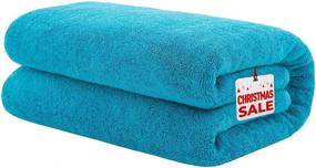 img 4 attached to 🛀 Premium Aqua Blue Turkish Bath Sheet Towel - American Bath Towels, Soft & Absorbent, Oversized 40x80 Ringspun Genuine Cotton, 650 GSM, Ideal for Hotels & Spas