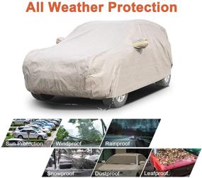 img 1 attached to 🚗 Coverado Thick Shell Car Cover: Waterproof, Windproof, Snowproof - All Season Weather-Proof Protection for Full Size SUVs (180"-195")