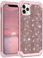 💪 heavy duty shockproof protection glitter rose gold case for apple iphone 11 pro - hekodonk iphone 11 pro case logo