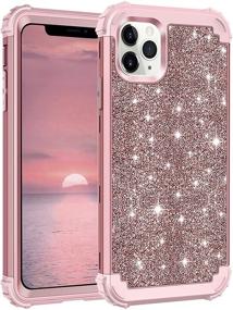 img 4 attached to 💪 Heavy Duty Shockproof Protection Glitter Rose Gold Case for Apple iPhone 11 Pro - Hekodonk iPhone 11 Pro Case