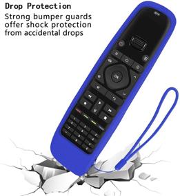 img 3 attached to 🔵 Blue Silicone Remote Case for Sofabaton U1 Universal Remote Control - Shockproof, Washable, Skin-Friendly Cover with Loop, Ideal for Bluetooth Harmony Remote