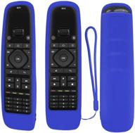 🔵 blue silicone remote case for sofabaton u1 universal remote control - shockproof, washable, skin-friendly cover with loop, ideal for bluetooth harmony remote logo