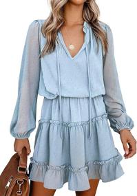 img 4 attached to 👗 BTFBM Women's Clothing: Casual Dresses with Sleeve Ruffle