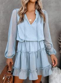 img 3 attached to 👗 BTFBM Women's Clothing: Casual Dresses with Sleeve Ruffle