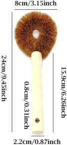 img 3 attached to 🥥 Honbay Coconut Fiber Dish Brush: Ultimate Nonstick Pan Cleaner for Efficient Kitchen Dishwashing