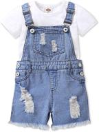 👕 girls' clothing: newborn & toddler jumpsuit overalls for jumpsuits & rompers logo